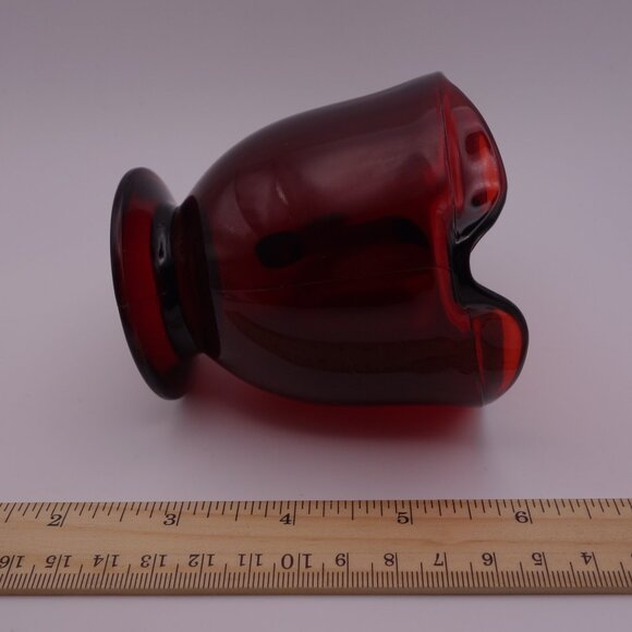 Red Glass Sugar Bowl and Milk Jug Set - Picture 15 of 16